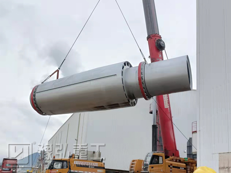 豫弘重工双筒烘干机设备发货安装现场